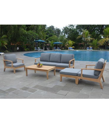 Tumba MALDIVE 65x65xH27cm, tiikpuu