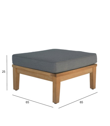 Tumba MALDIVE 65x65xH27cm, tiikpuu