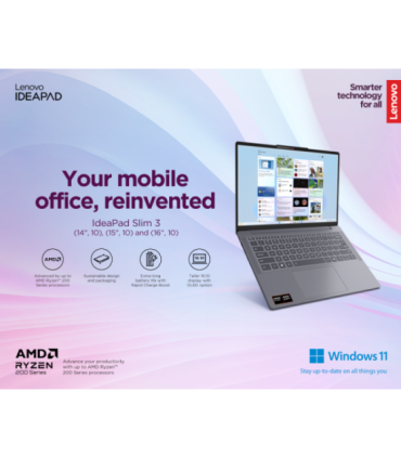 Lenovo IdeaPad Slim 3 15AMN8 Arctic Grey 15.6 " TN FHD 1920 x 1080 pixels Anti-glare AMD Ryzen 3 7320U |