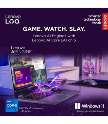 Lenovo LOQ 17IRX10 17.3 FHD i7-13650HX/16GB/1TB/NVIDIA GF RTX 5060 8GB/WIN11 Home/ENG Backlit kbd/Luna Grey/2Y Warranty