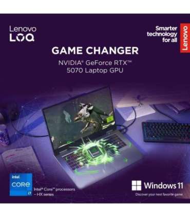 Lenovo LOQ 17IRX10 17.3 FHD i7-13650HX/16GB/1TB/NVIDIA GF RTX 5060 8GB/WIN11 Home/ENG Backlit kbd/Luna Grey/2Y Warranty
