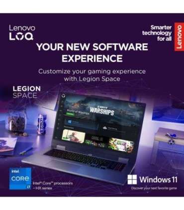 Lenovo LOQ 17IRX10 17.3 FHD i7-13650HX/16GB/1TB/NVIDIA GF RTX 5060 8GB/WIN11 Home/ENG Backlit kbd/Luna Grey/2Y Warranty