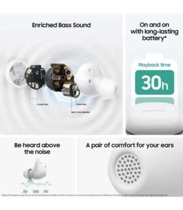 HEADSET GALAXY BUDS FE/WHITE SM-R400 SAMSUNG