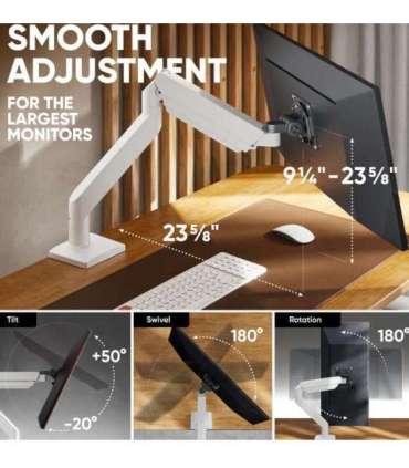 MONITOR ACC DESK MOUNT/15-42" BLK/WHT G110-BW ONKRON