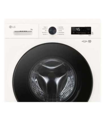 LG F4X1009NWB Washing machine, A, Front loading, Washing capacity 9 kg, Depth 55 cm, 1400 RPM, White