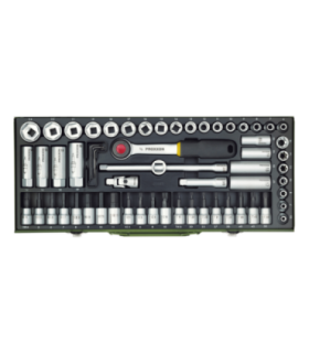 Proxxon Socket and Ratchet Set, 3/8" 65 pc(s)
