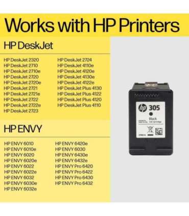 HP 305 Tri-Color Ink Cartridges, 100 pages, for HP DeskJet 2300, 2710, 2720, Plus 4100