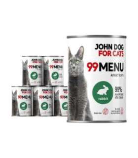John Dog 99 menu dorosły królik karma mokra dla kota 400g*6