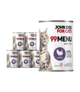 John Dog 99 menu dorosły indyk karma mokra dla kota 400g*6