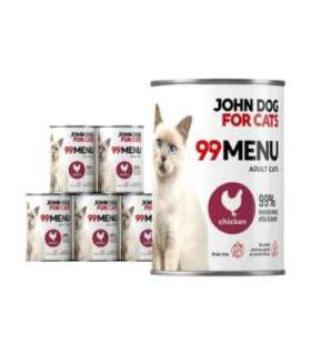 John Dog 99 menu dorosły kurczak karma mokra dla kota 400g*6