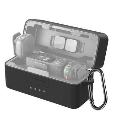 PULUZ Silicone Charging Case Protective Cover for DJI Mic 3 (Black)