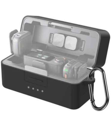 PULUZ Silicone Charging Case Protective Cover for DJI Mic 3 (Black)