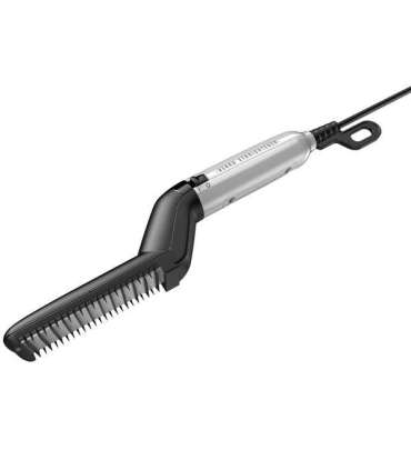GA.MA GIB4005 Barber Style Beard straightener, Black/Silver