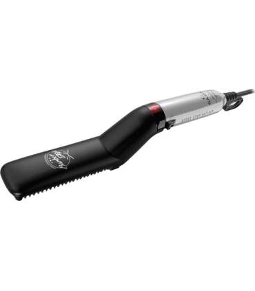 GA.MA GIB4005 Barber Style Beard straightener, Black/Silver