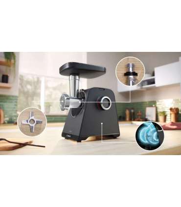 Bosch Serie 4 MFWS440B mincer 1900 W Black, Silver