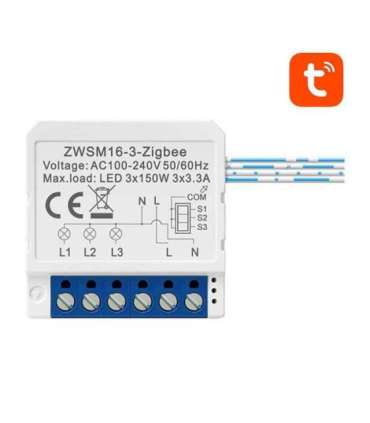 Smart Switch Module ZigBee Avatto ZWSM16-W3 TUYA