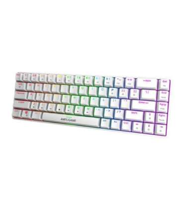 Fifine GK1W mechancial keyboard, 65% RGB (white)