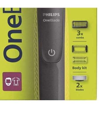 Philips Norelco OneBlade QP2824/10 men's shaver Foil shaver Trimmer Grey, Lime