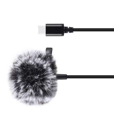 Jack Puluz tie microphone with clip PU425 1.5m USB-C
