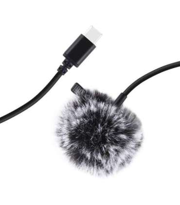 Jack Puluz tie microphone with clip PU425 1.5m USB-C