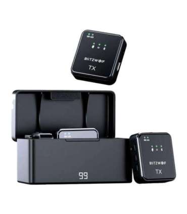 Wireless Microphone BlitzWolf, BW-SX63, 1000mAh (black)