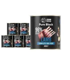 John Dog Pure Black dorosły jagnięcina karma mokra dla psa 800g*6