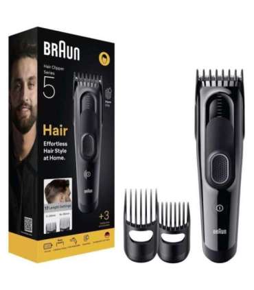 Braun Hair Clipper HC5530 Series 5 Cordless Number of length steps 17 Black