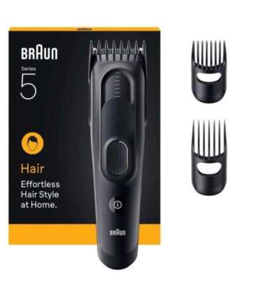 Braun Hair Clipper HC5530 Series 5 Cordless Number of length steps 17 Black