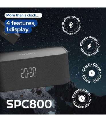 NASA SPC800  Bluetooth Speaker/ Alarm Clock/ Wireless Charger