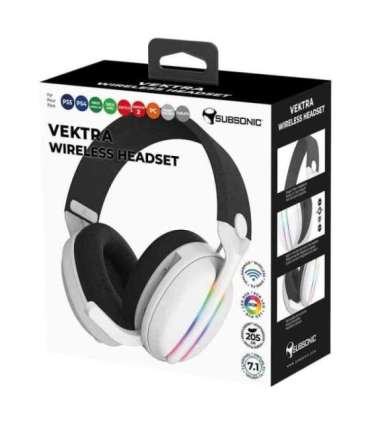 Subsonic Vektra Wireless Headset White