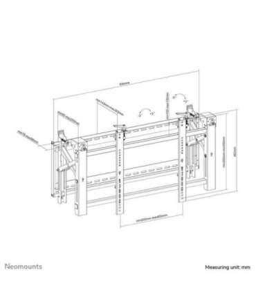 TV SET ACC WALL MOUNT BLACK/LED-VW2000BLACK NEOMOUNTS