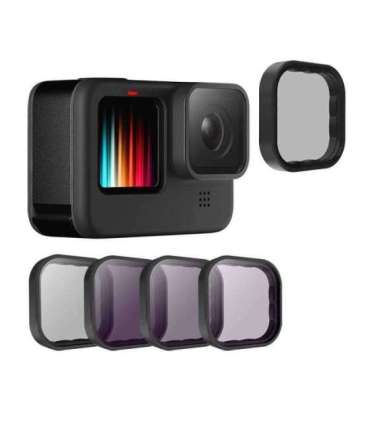 Lens filter set CPL+ND 8/16/32 Telesin for GoPro Hero 9 / Hero 10 / Hero 11 / Hero 12 (GP-FLT-903)