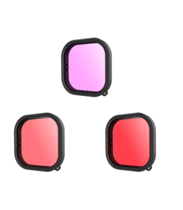 Lens waterproof filter set Telesin for GoPro Hero 9 / Hero 10 / Hero 11 / Hero 12 (GP-FLT-904)