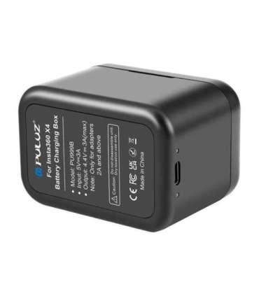 Charging case for batteries and memory cards PULUZ for Insta360 X4 (black)