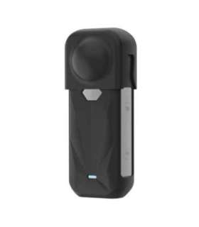 PULUZ silicone protective case with lens cover for Insta360 X5 (black)