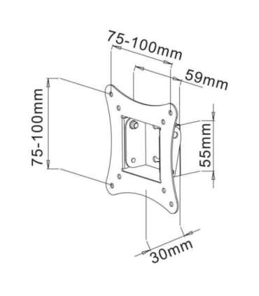 Techly ICA-LCD-900 76.2 cm (30") Black