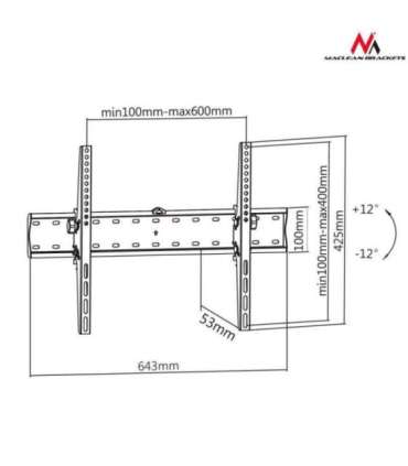 Adjustable Wall TV Bracket 37-85"