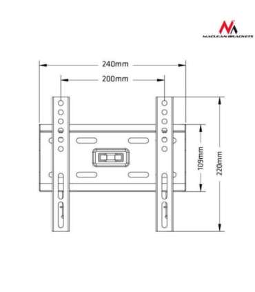 TV Holder 13 '' - 42 '' Maclean MC-777 black 35 kg VESA 200x200