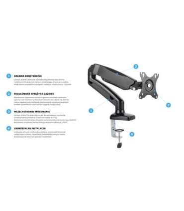 Montis Uchwyt do monitora „ELBRUS” MT014 81.3 cm (32") Black Desk