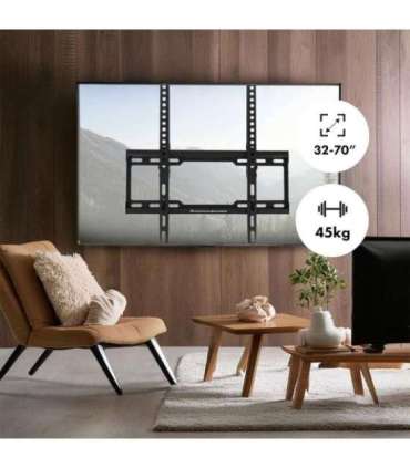 Maclean TV MC-412 Wall Mount Bracket 32"-70" VESA 400x400 45kg Tilting Universal Adjustable Spirit Level Mounting