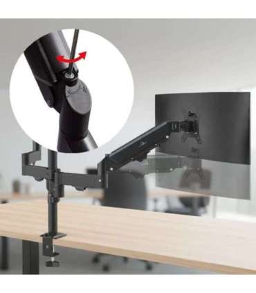Maclean 3 monitor mount, gas spring, 17"-27", 2-8kg, black, MC-137