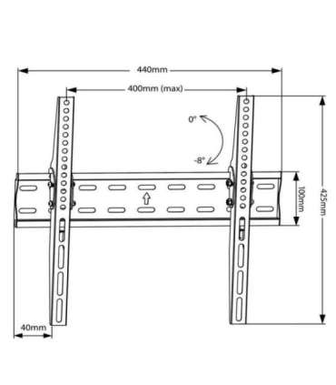 MACLEAN BRACKETS MC-862 Original Extra Sturdy Adjustable Easy Installation TV Bracket 26-55" 40kg Universal Black max