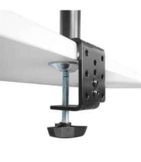 Maclean MC-967 Double Vertical Monitor Desk Mount Screen Holder max VESA 100x100, 13-27", 2x 9kg Powder Coated Tilting