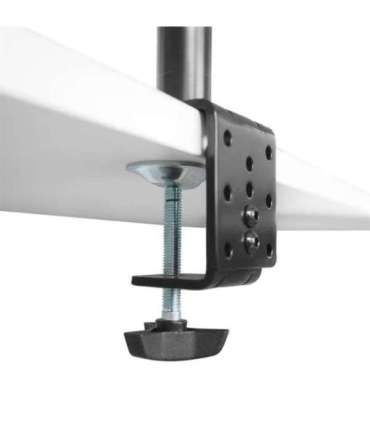 Maclean MC-967 Double Vertical Monitor Desk Mount Screen Holder max VESA 100x100, 13-27", 2x 9kg Powder Coated Tilting