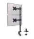 Maclean MC-967 Double Vertical Monitor Desk Mount Screen Holder max VESA 100x100, 13-27", 2x 9kg Powder Coated Tilting