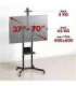 Maclean TV stand / cart, camera shelf, on wheels, 37-70", max load 45kg/5kg shelf, max. VESA 600x400, MC-113 B