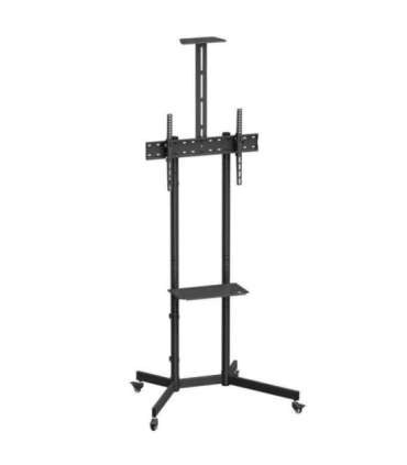 Maclean TV stand / cart, camera shelf, on wheels, 37-70", max load 45kg/5kg shelf, max. VESA 600x400, MC-113 B