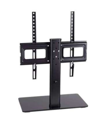 Maclean MC-450 Universal TV Stand for TV Cabinet max. 40kg, max. VESA 400x400 32-65" Tempered Glass Base 3-Level Height