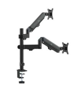 Maclean 2 monitor mount, gas spring, 17"-32", 2-10kg, black, MC-136