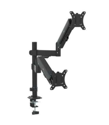 Maclean 2 monitor mount, gas spring, 17"-32", 2-10kg, black, MC-136